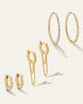 Charlotte Gold 3-Hoop Statement Bundle