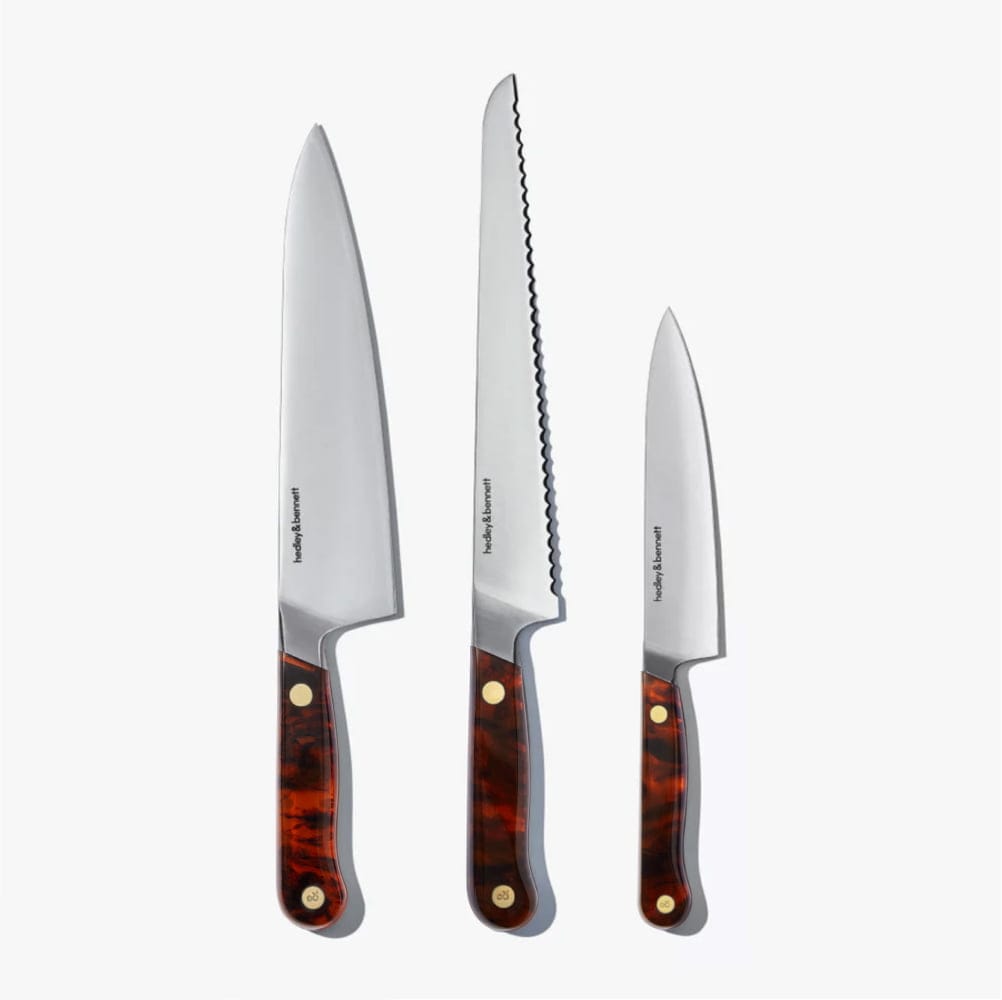 Chef's Knife Set - Tortoiseshell Brown