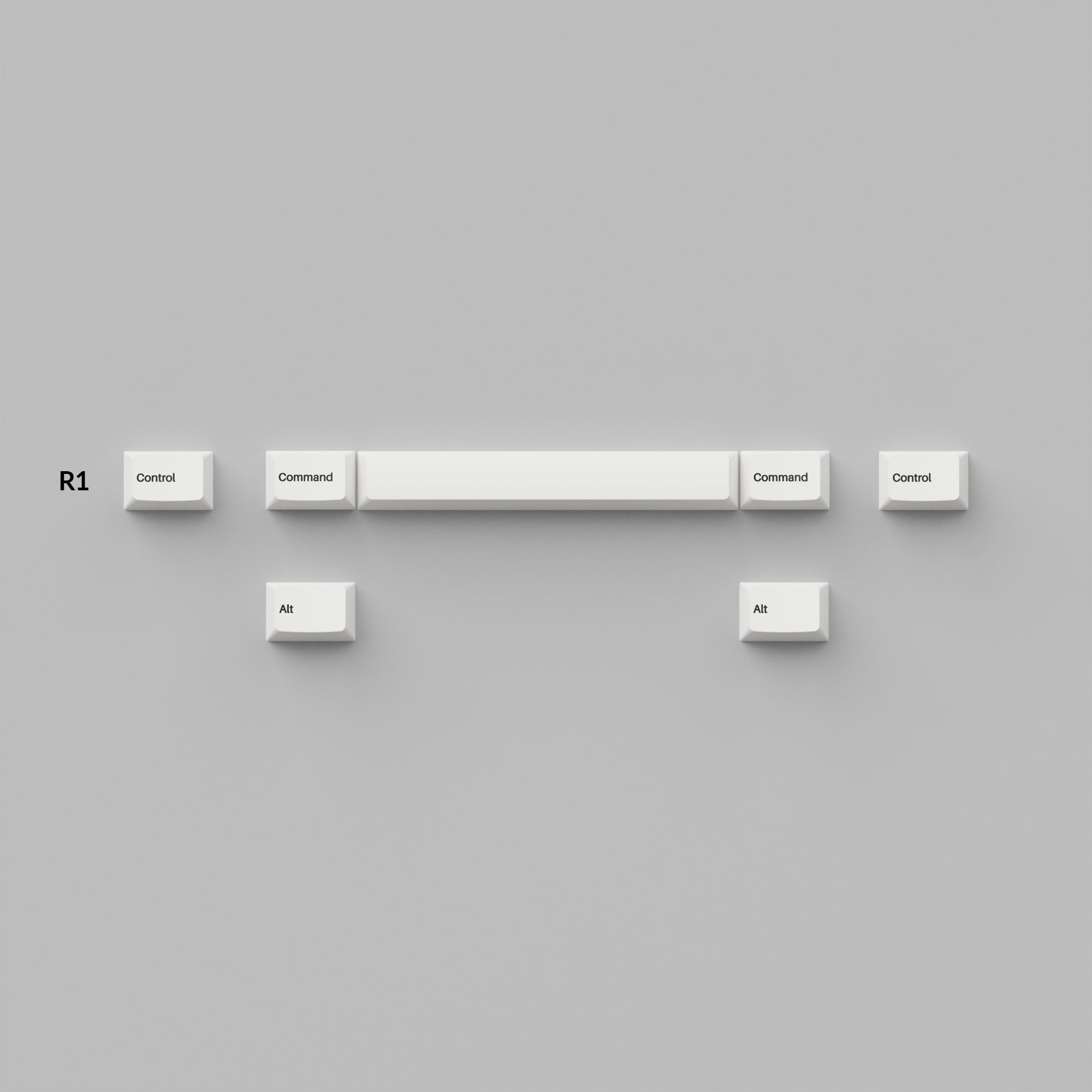 Cherry Profile Double-Shot PBT Full Set Keycaps - Black on White
