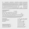 Cherry Profile Double-Shot PBT Full Set Keycaps - Black on White
