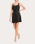 Chianti Embellished Metallic Jacquard Mini Dress
