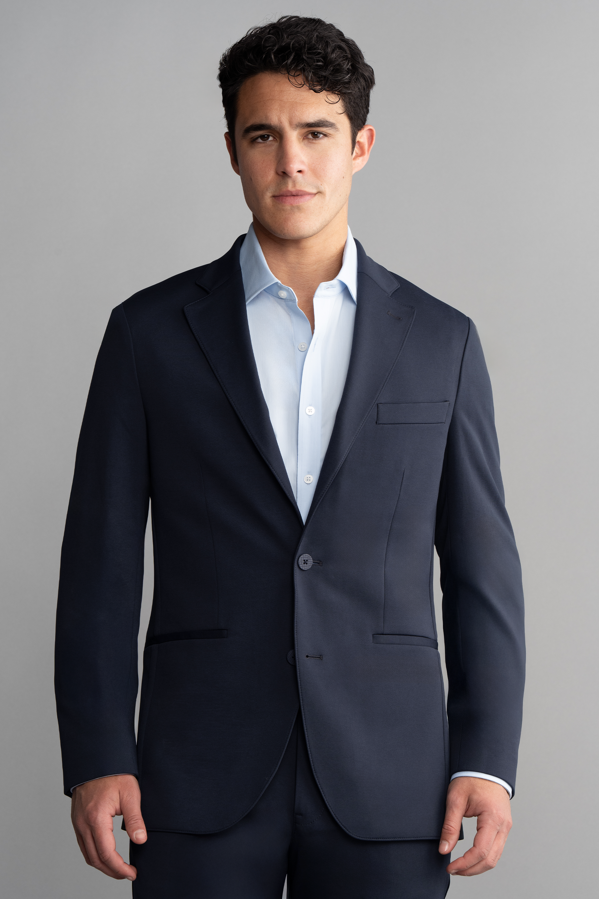 Circular Knit Blazer // Navy