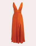 Cirrus Belted Silk-Charmeuse Midi Dress