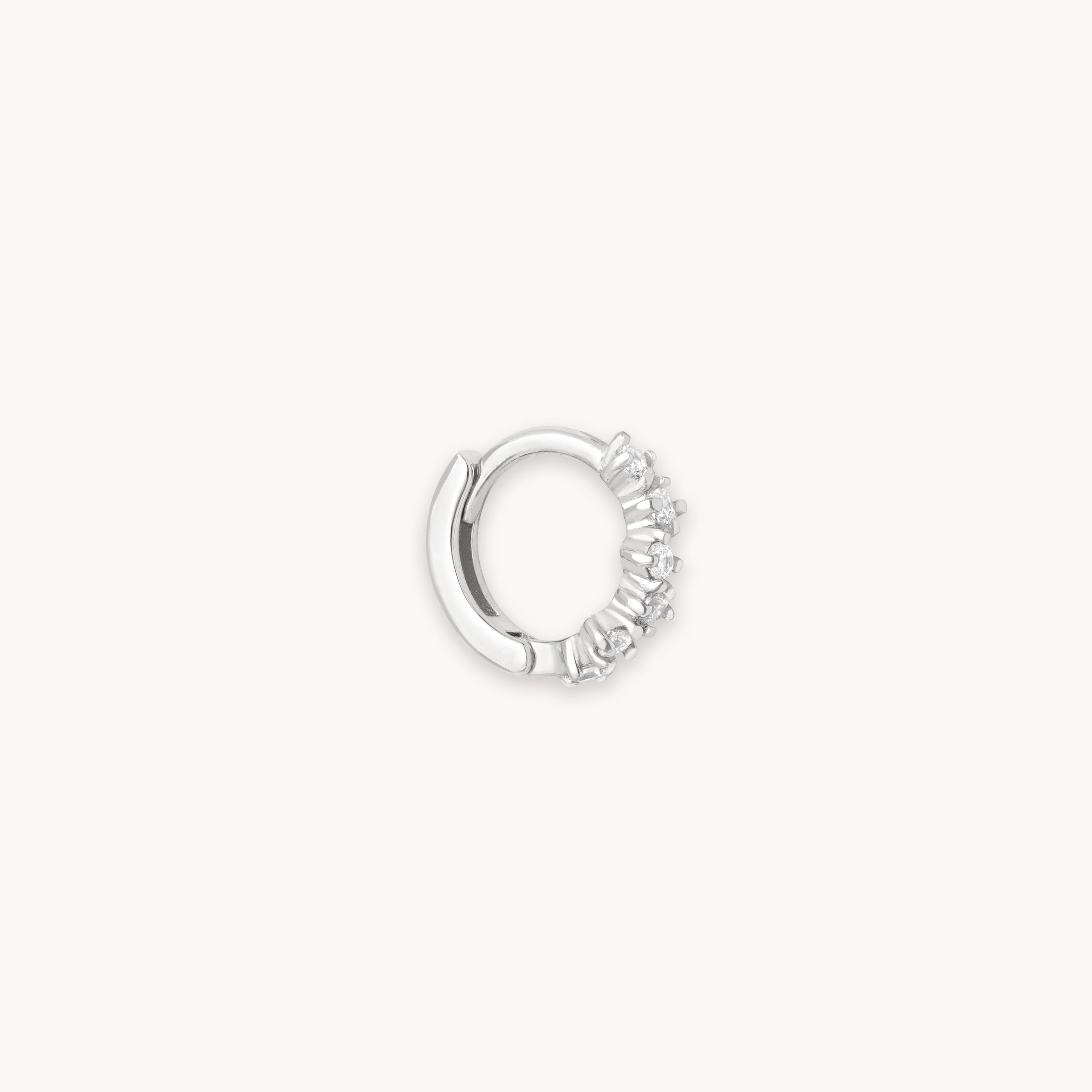 Cluster Hoop 6.5mm in Silver