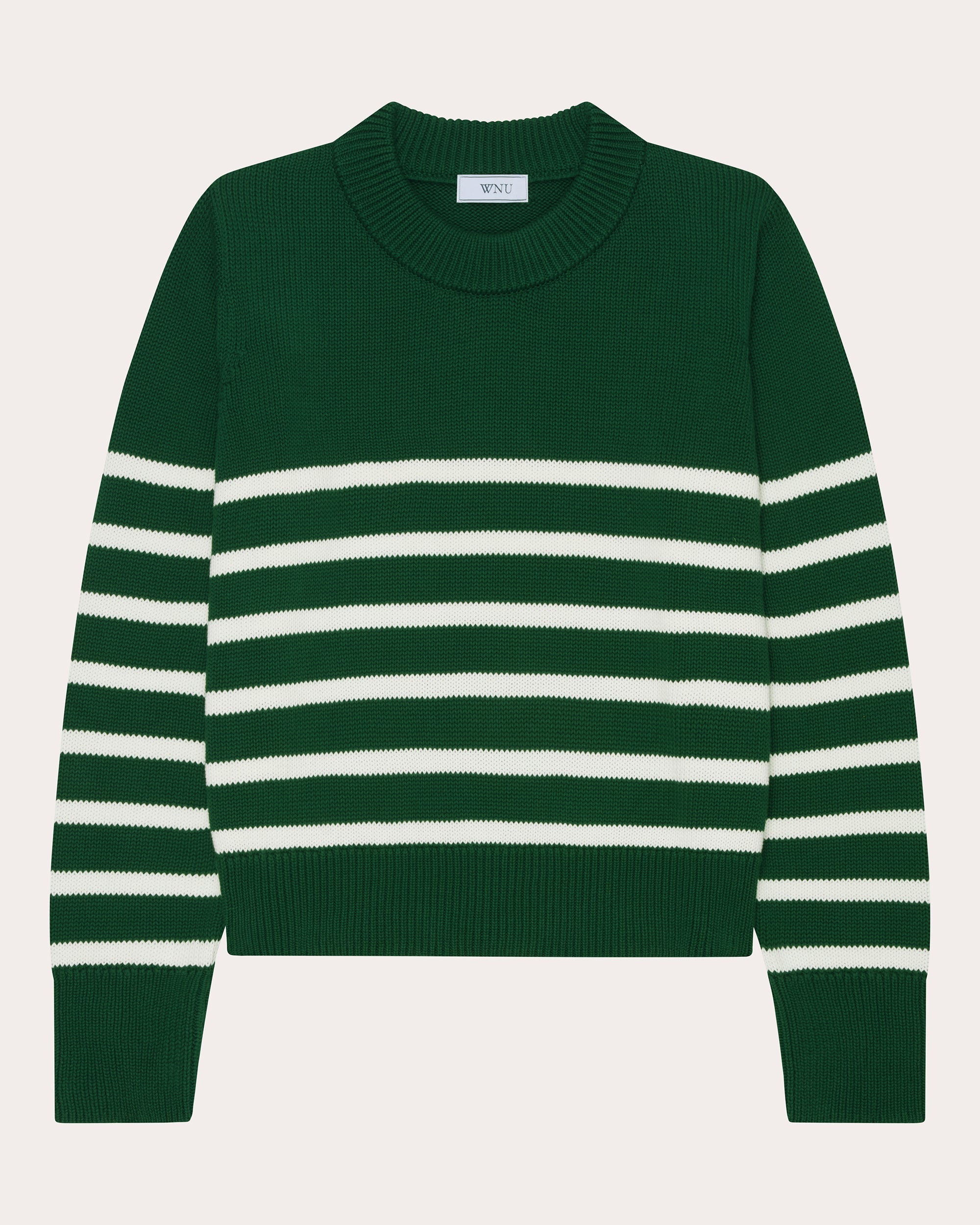 Devon Stripe Cotton Crewneck Sweater