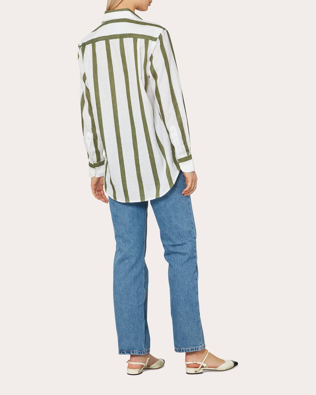 The Boyfriend Linen-Cotton Striped Shirt