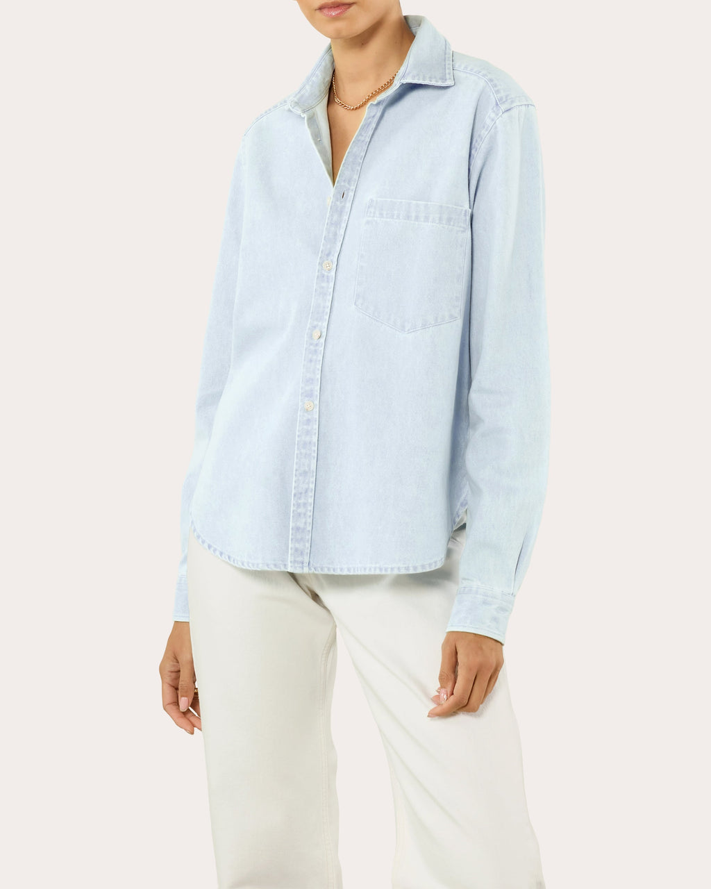 The Classic Denim Button-Up