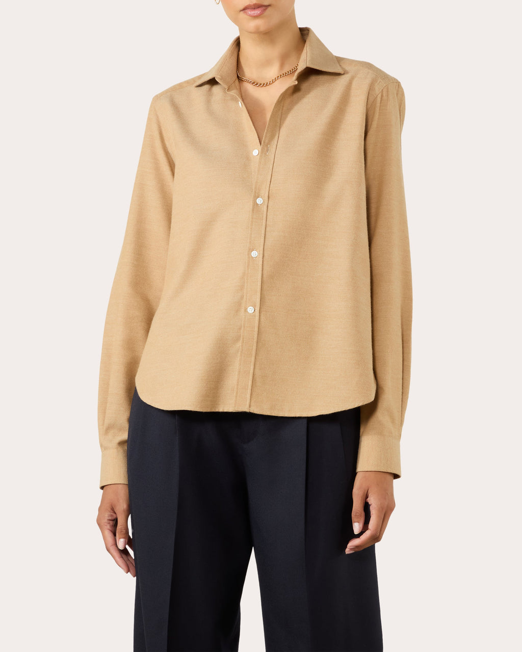 The Classic Brushed Cotton-Wool Shirt