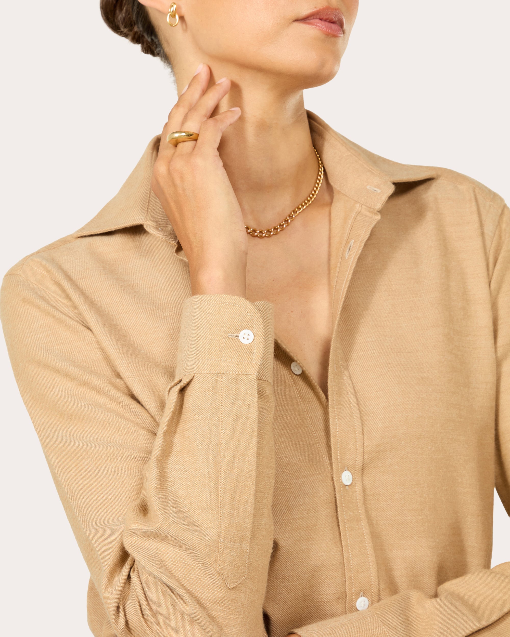 The Classic Brushed Cotton-Wool Shirt