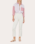 The Weekend Cotton-Poplin Striped Patchwork Shirt