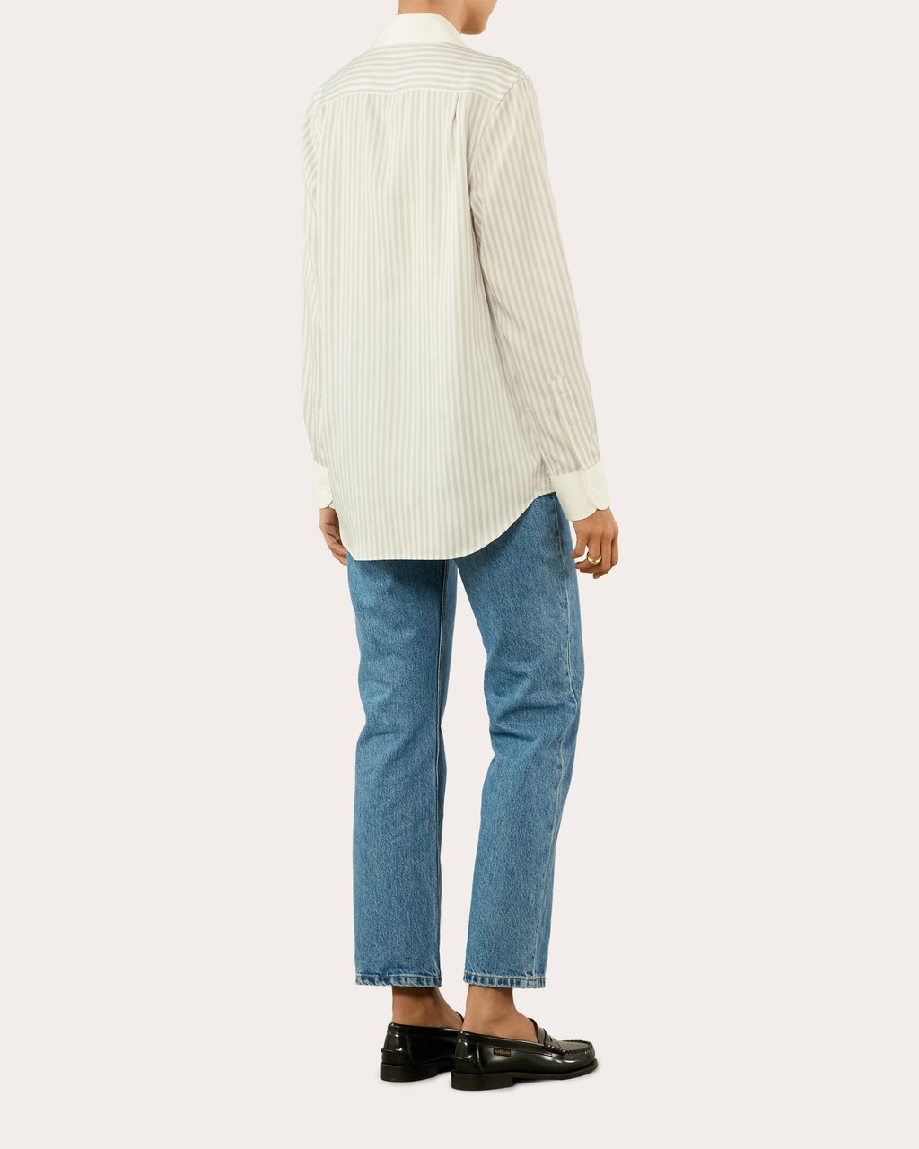 The Boyfriend Contrast Tencel™ Striped Shirt