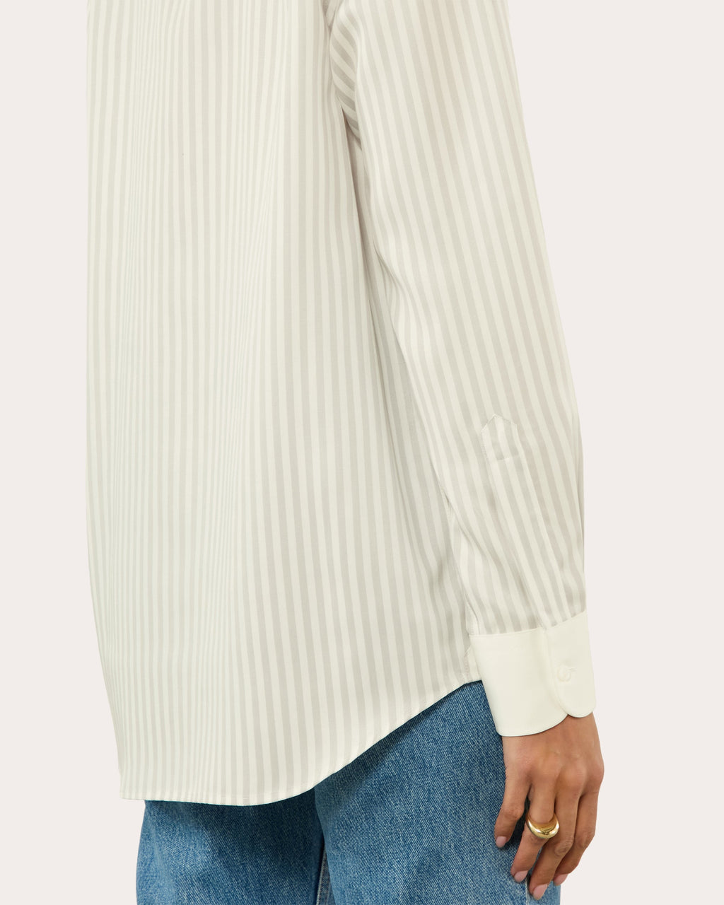 The Boyfriend Contrast Tencel™ Striped Shirt
