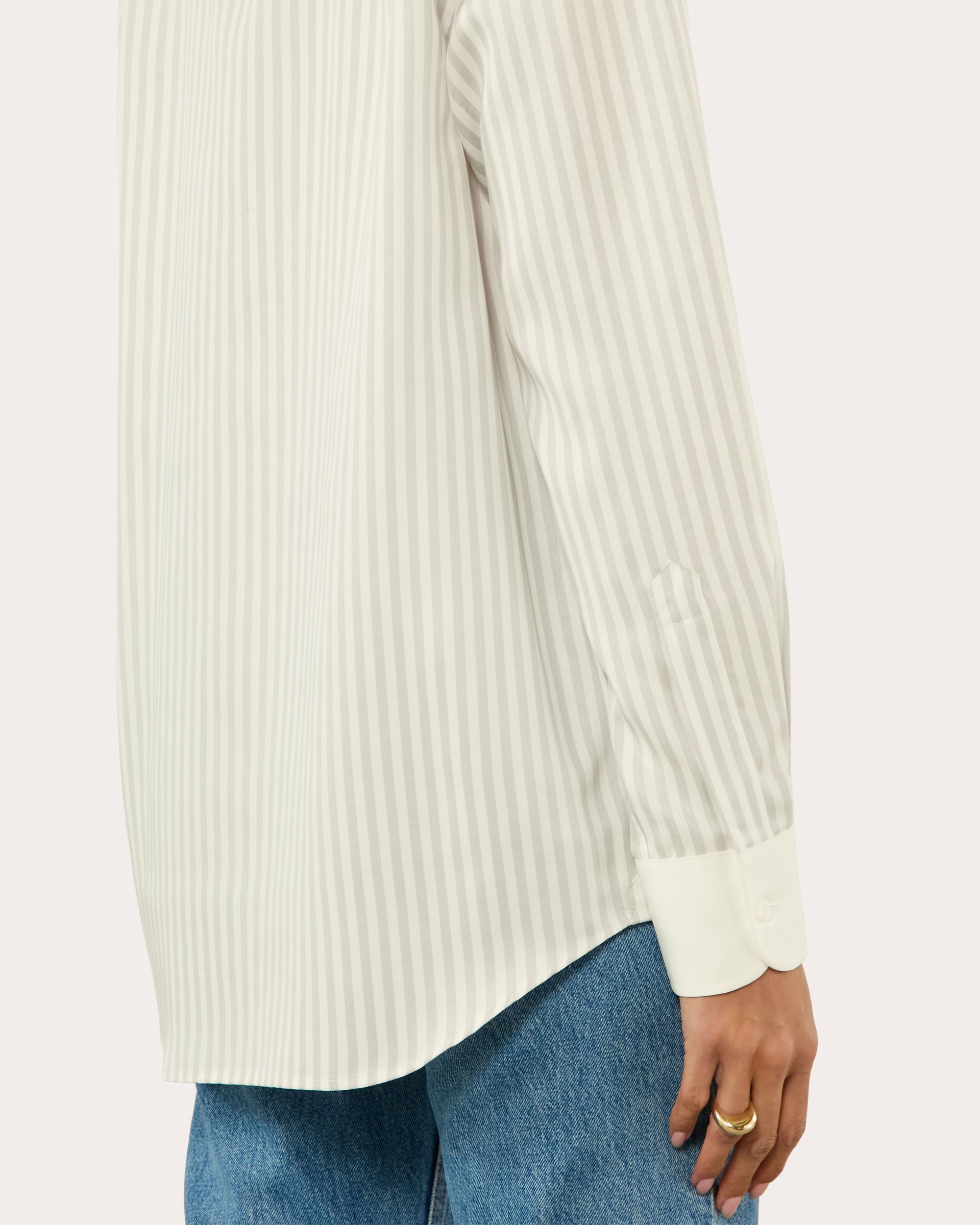The Boyfriend Contrast Tencel™ Striped Shirt