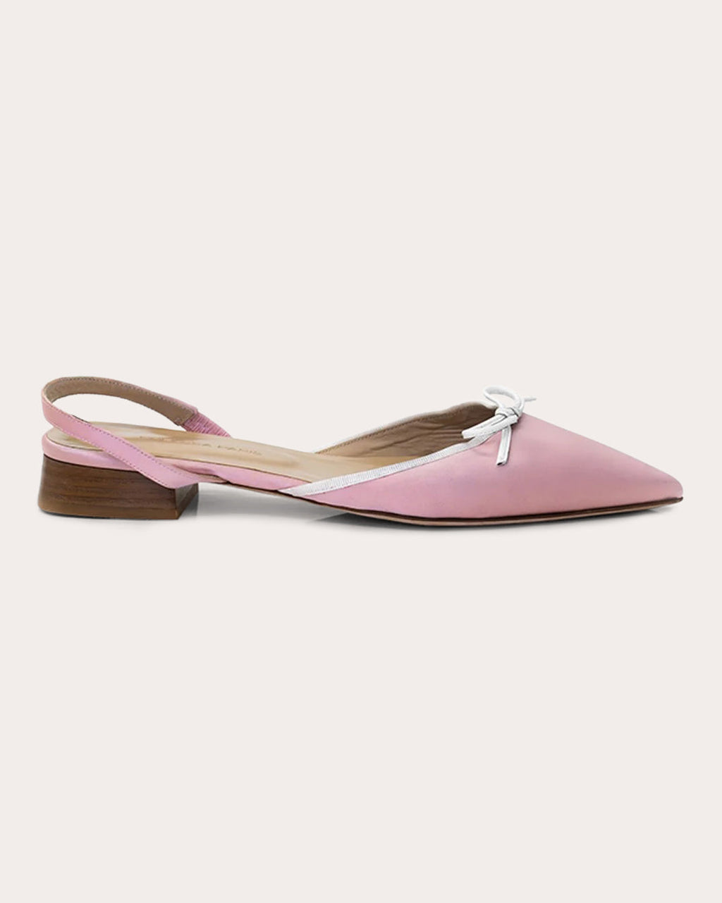 Yona Satin Pointed-Toe Slingback