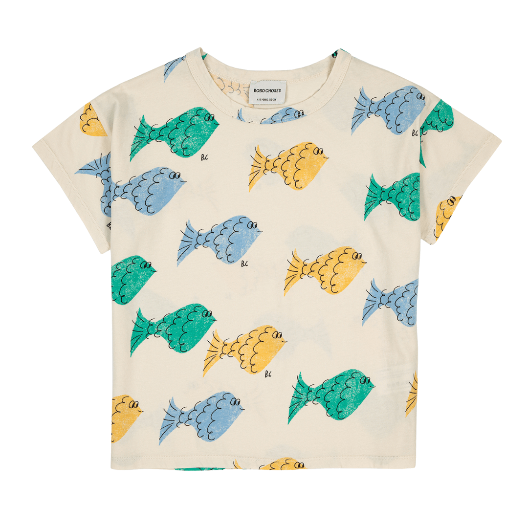Multicolour Fish All Over T-Shirt