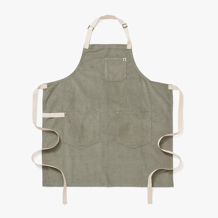 Agave Green Corduroy Essential Apron