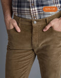 Stretch Corduroy Chino - Mini Ribbed Tan