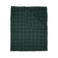 Cotton Muslin Quilted Throw - Evergreen Plaid