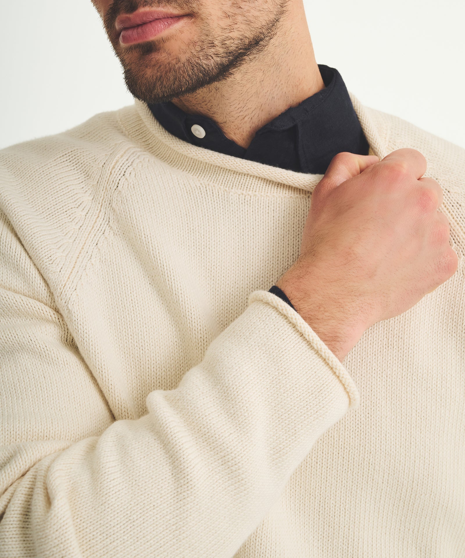 Cotton Relaxed Rollneck Sweater