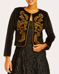 Cruz Embroidered Velvet Jacket