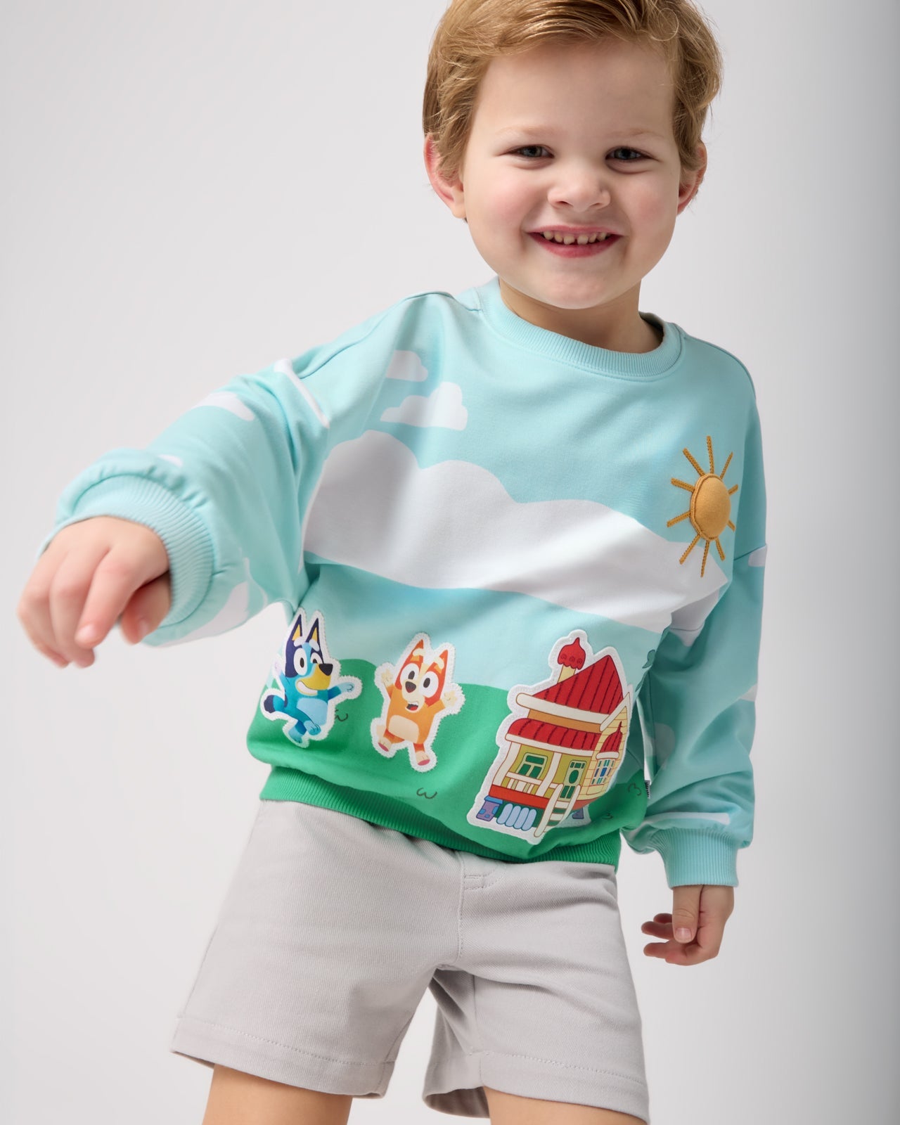 Bluey The Heeler House Drop Shoulder Crewneck