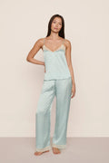 Washable Silk Printed Lace Cami & Pant Set