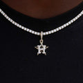 Houston Astros Micro Logo Pendant - Yellow Gold