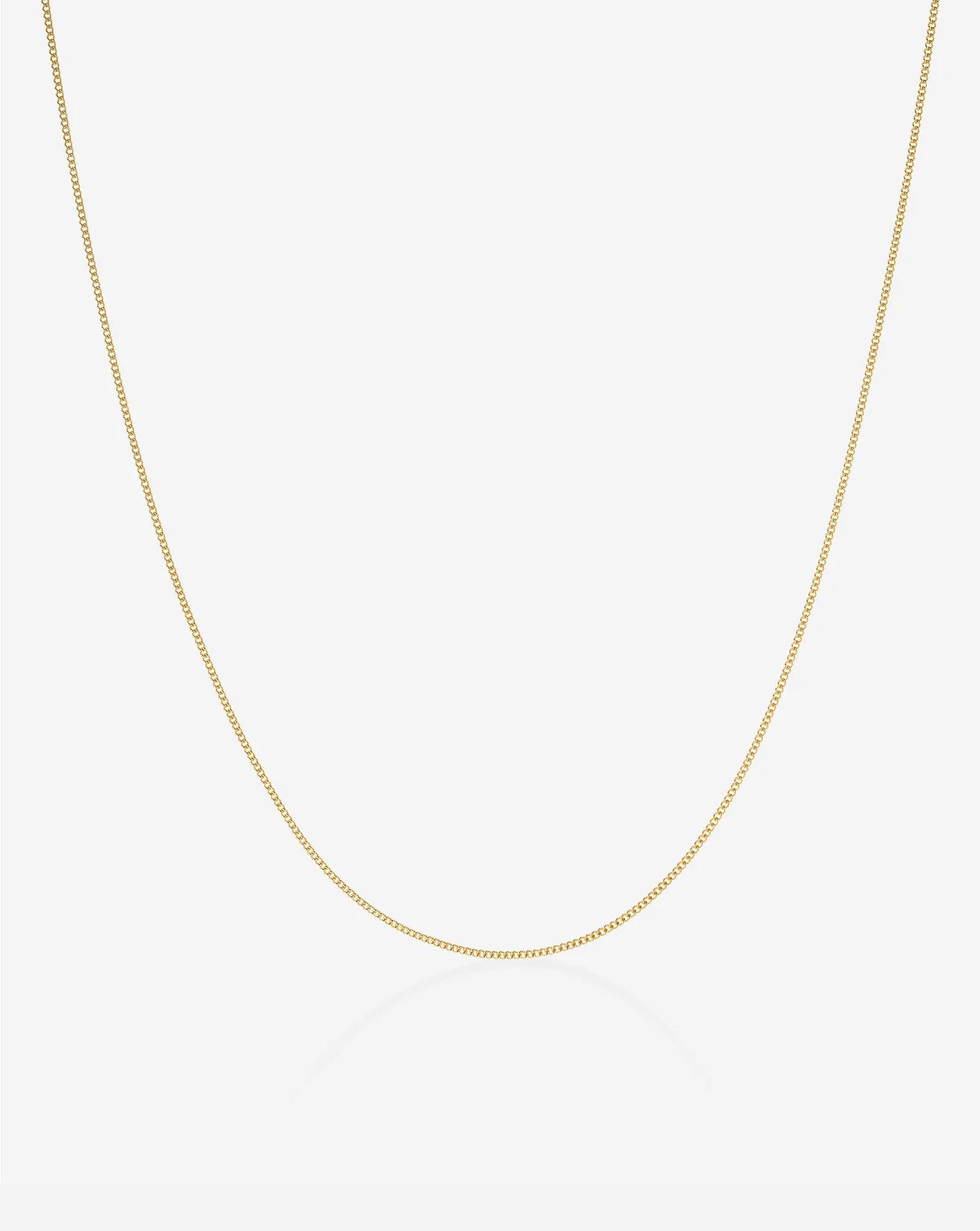 Diamond Cut Curb Chain Necklace