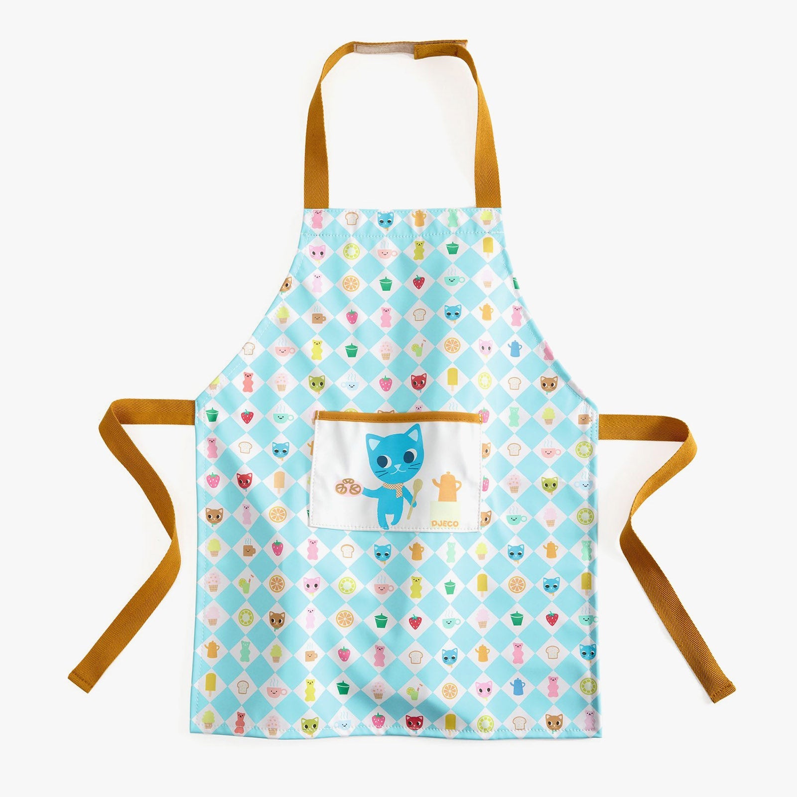 Djeco Childrens Apron Kitten Print