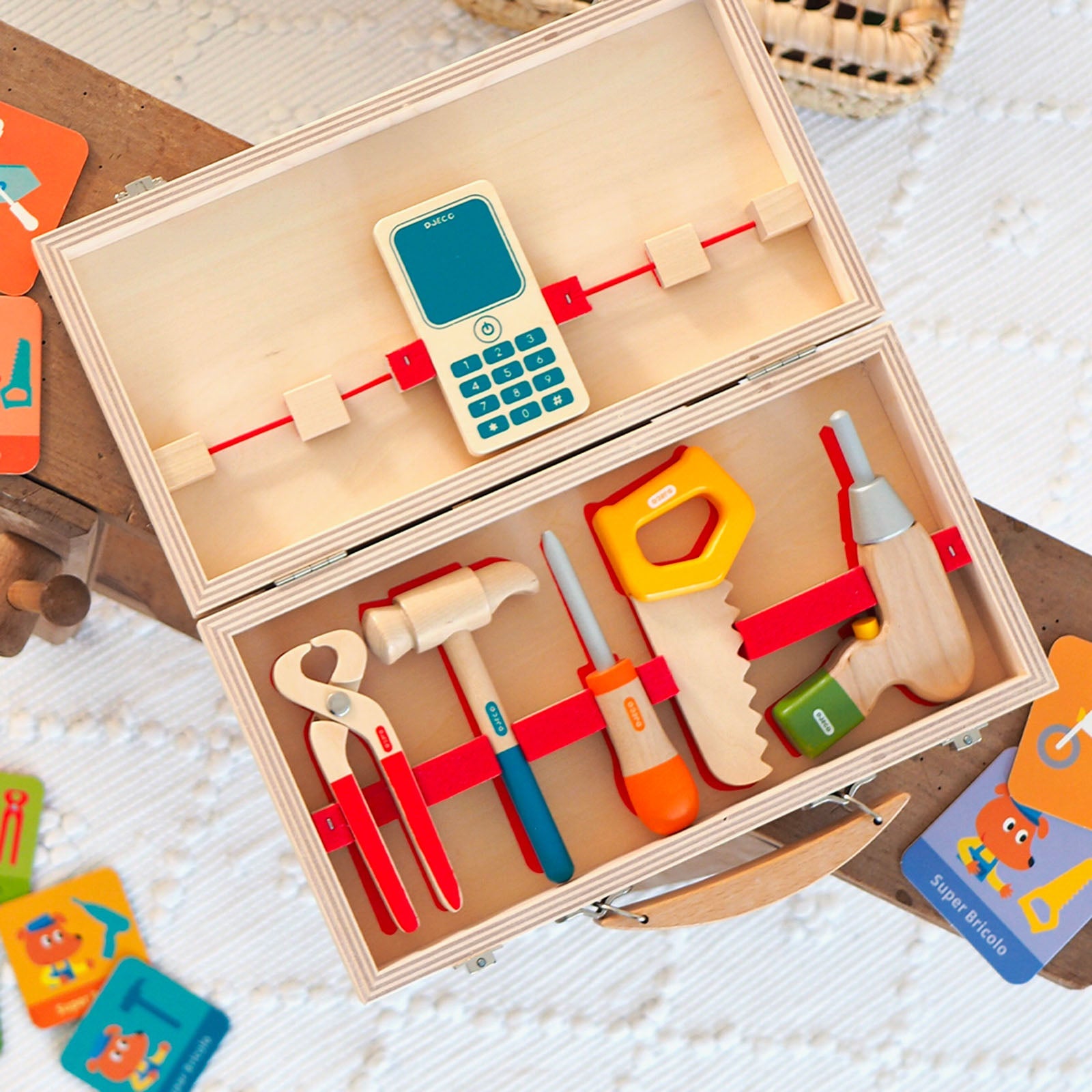 Djeco Super Bricolo Wooden Tools Set