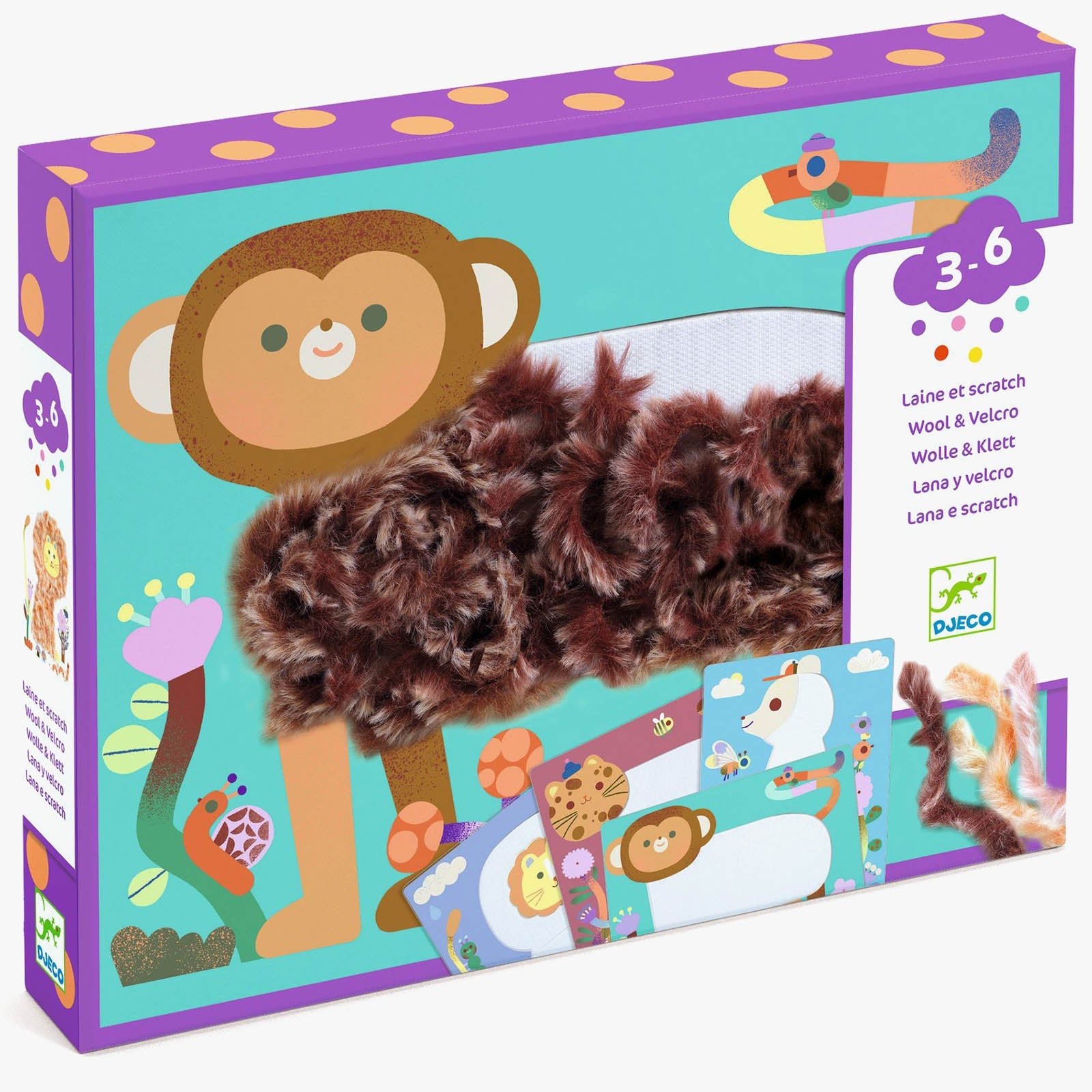 Djeco Wool & Velcro Fluffy Friends Craft Set