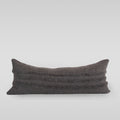 Triple Stripe Wool Lumbar Pillow, 14" x 35"