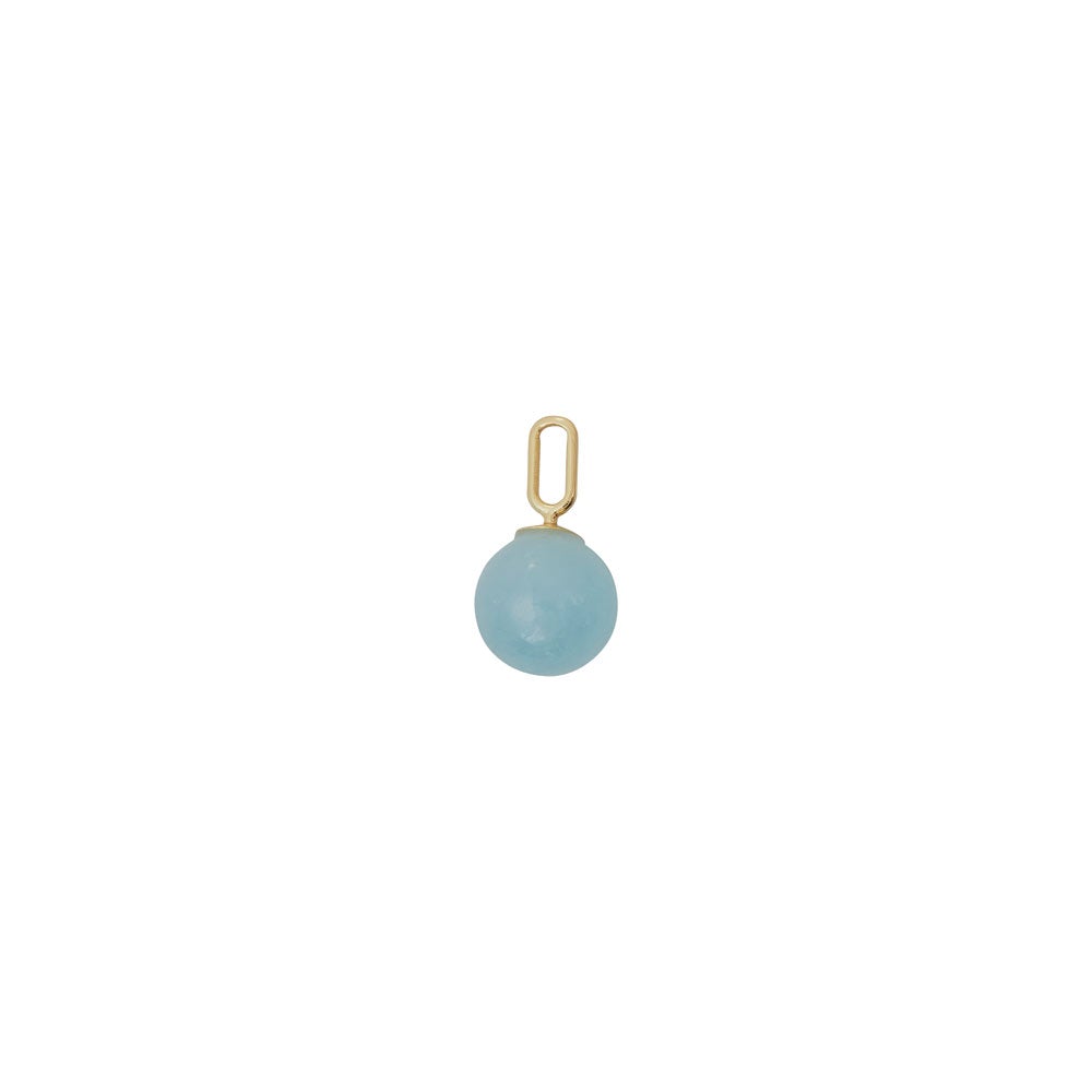 Stone Drop Charm 8mm (18k Gold-plated)