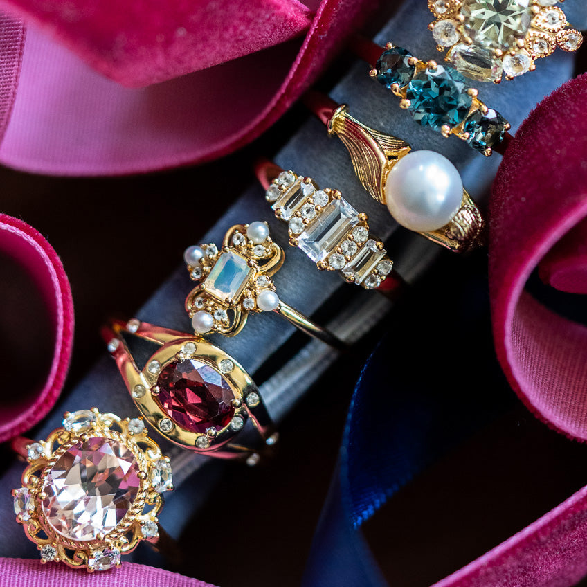 Crown Jewel Opal and Pearl Ring
