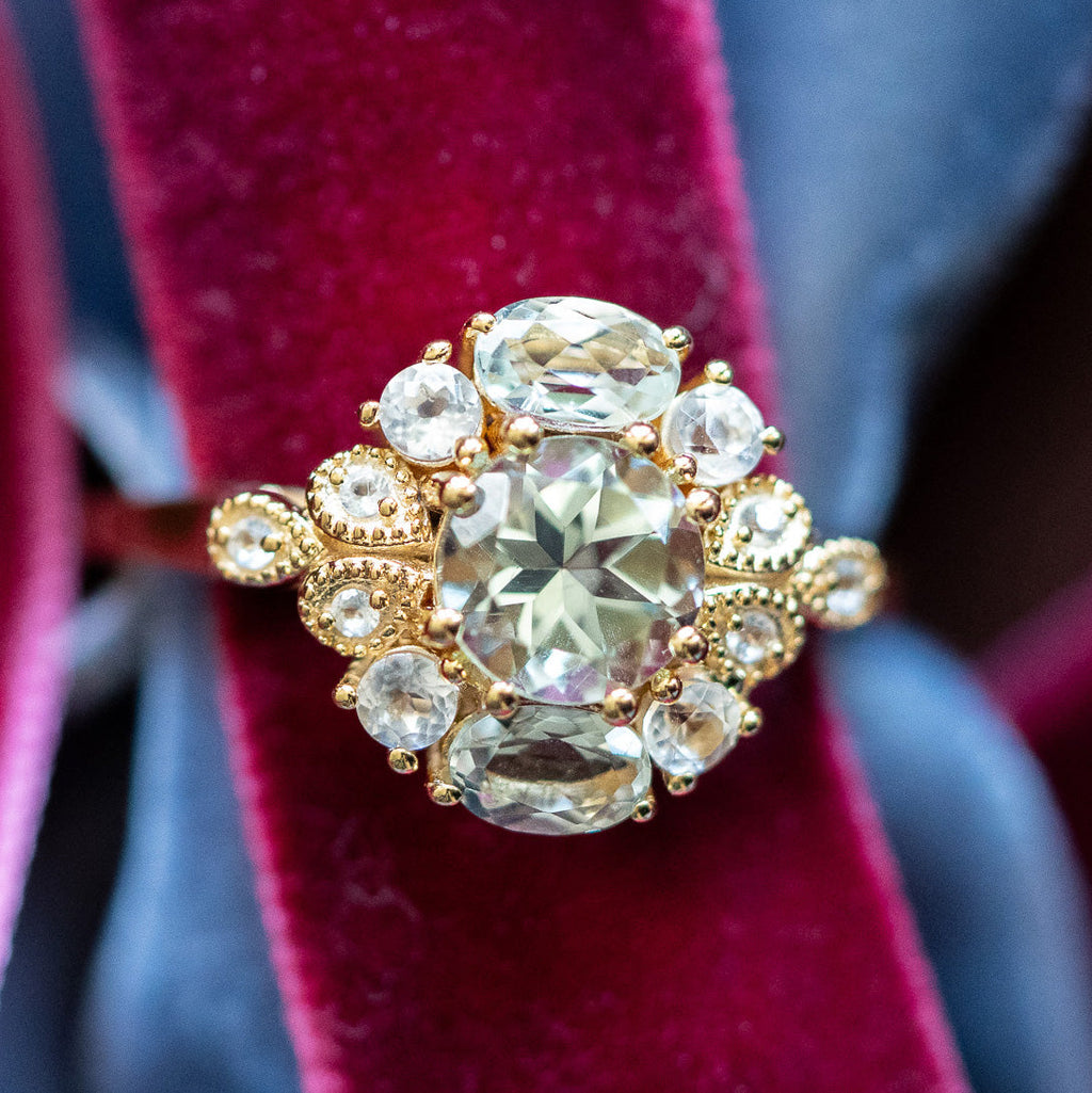Royal Gardens Green Amethyst Cocktail Ring Last Chance Sizes