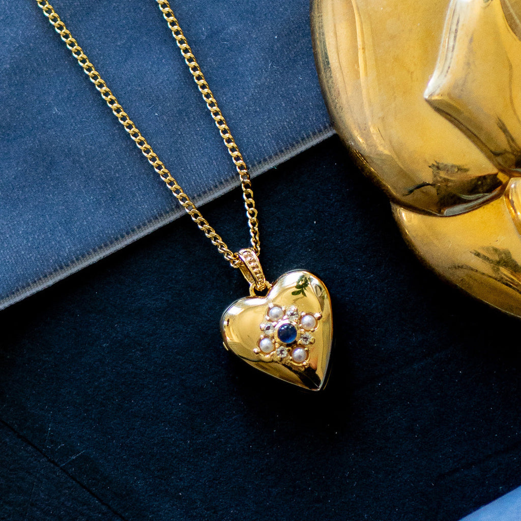 Rose’s Blue Sapphire Heart Locket