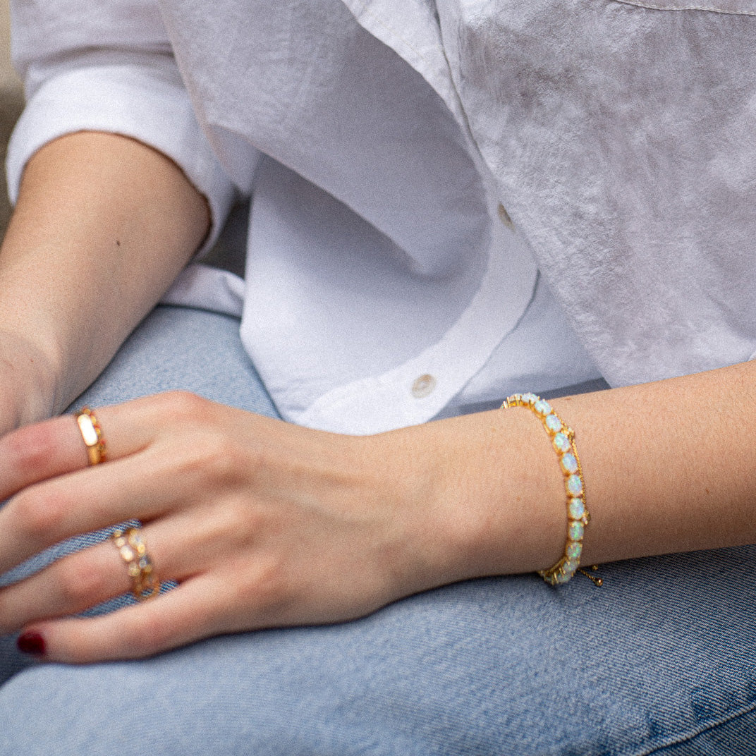 Eternal Blue Opal Tennis Bracelet