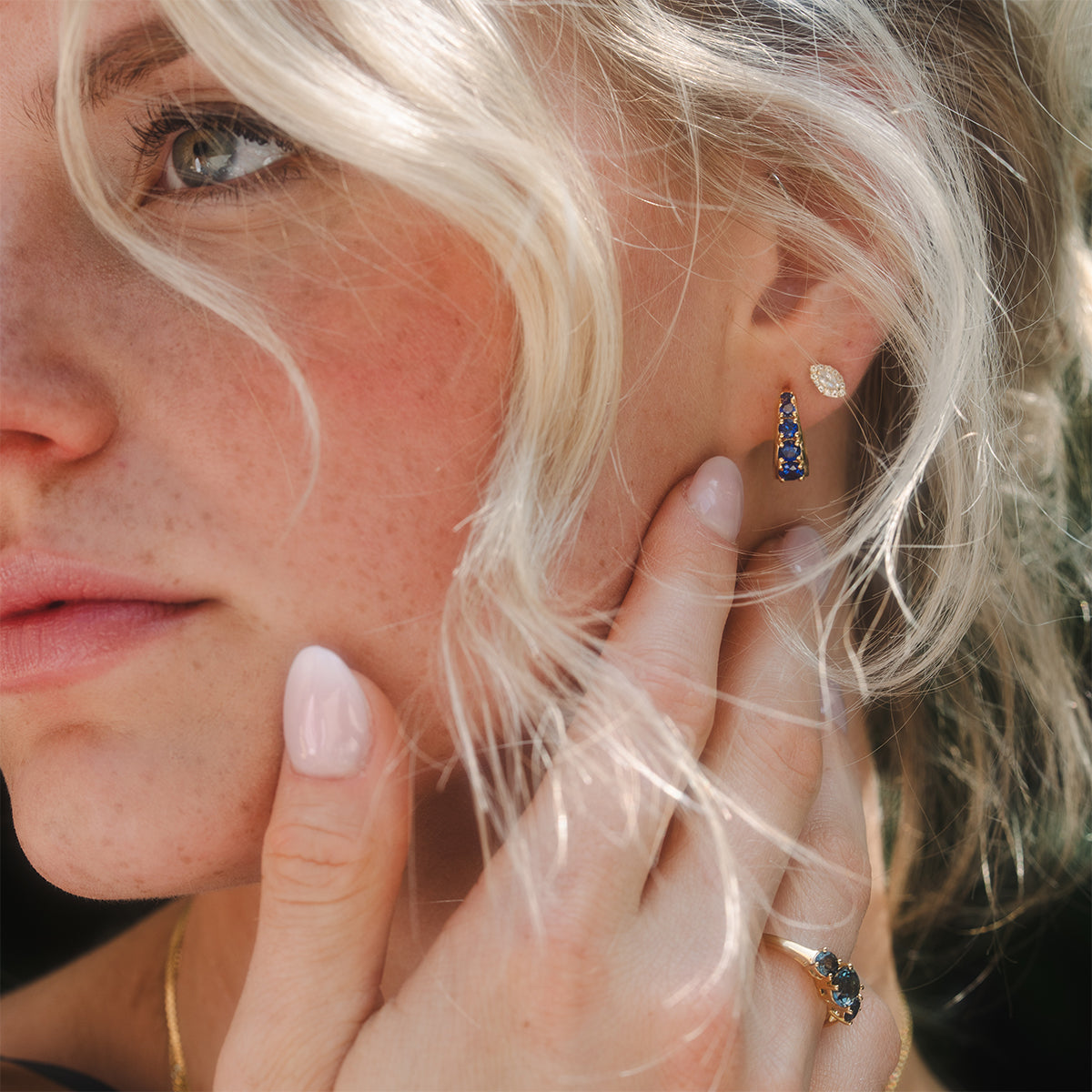 London Blue Topaz Trilogy Ring