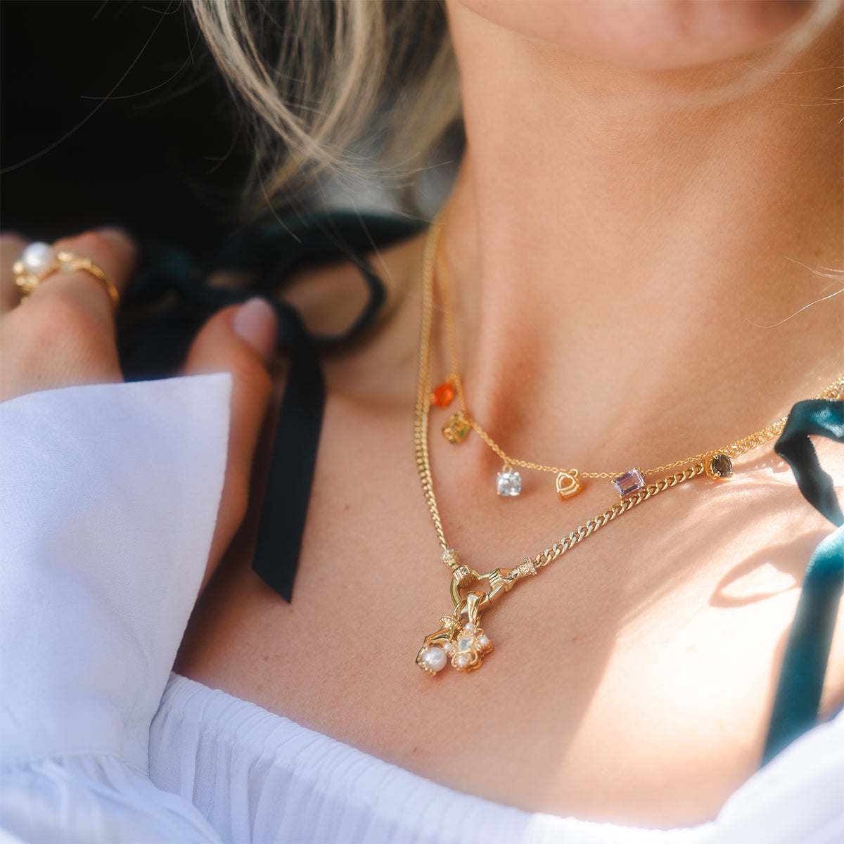 Classical Confetti Gemstone Necklace