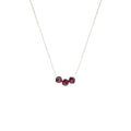 January Birthstone Make A Wish Necklace with Faceted Garnets