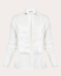 Pintucked Silk-Taffeta Tuxedo Shirt