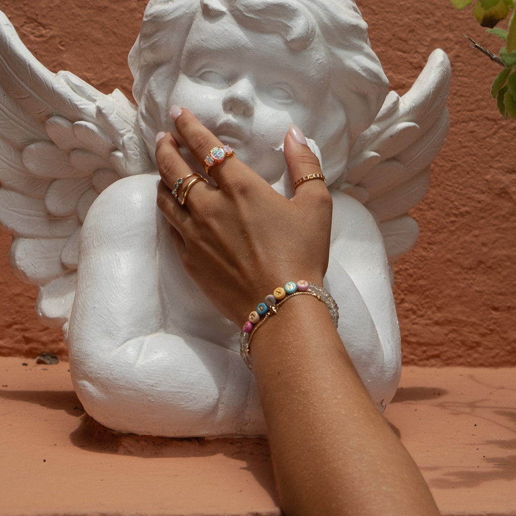 Pink Opal Gum Drop Ring