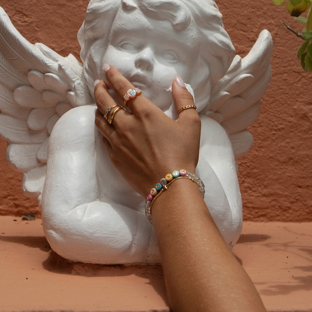 Pink Opal Gum Drop Ring