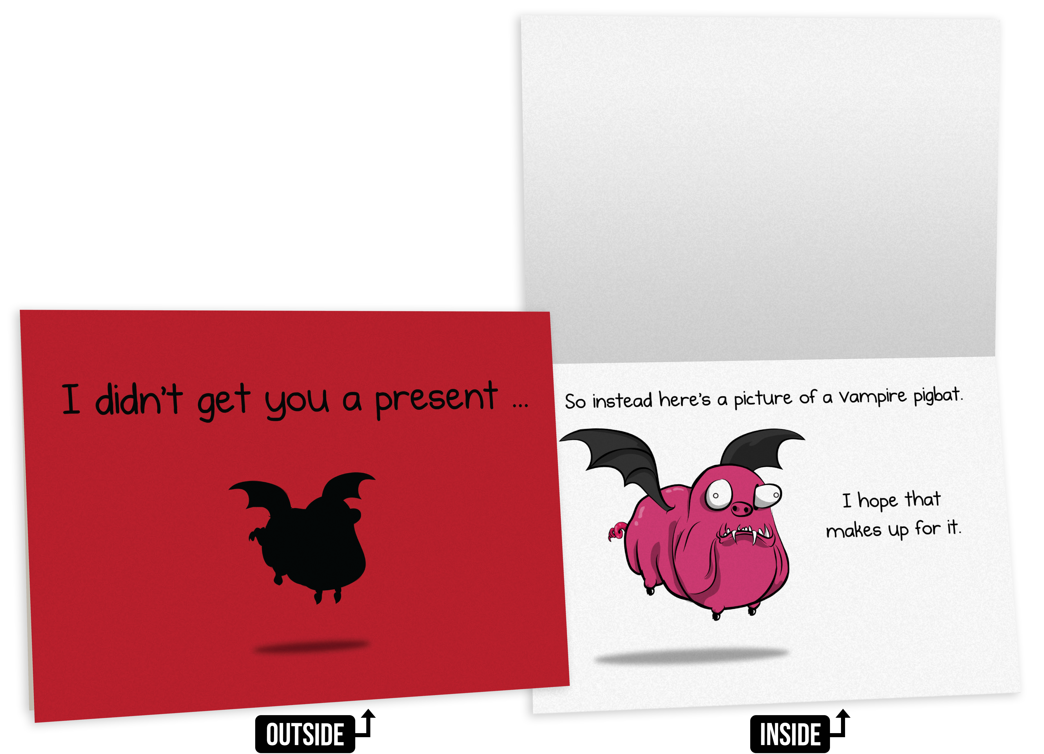 Pigbat - Birthday Greeting Card