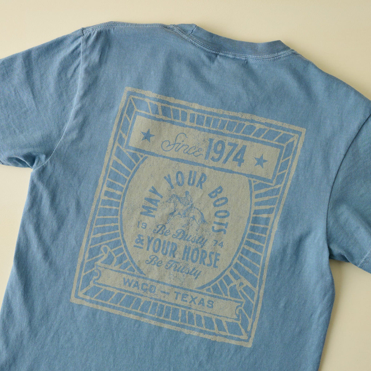 Dusty Boots Ice Blue Short Sleeve Shirt