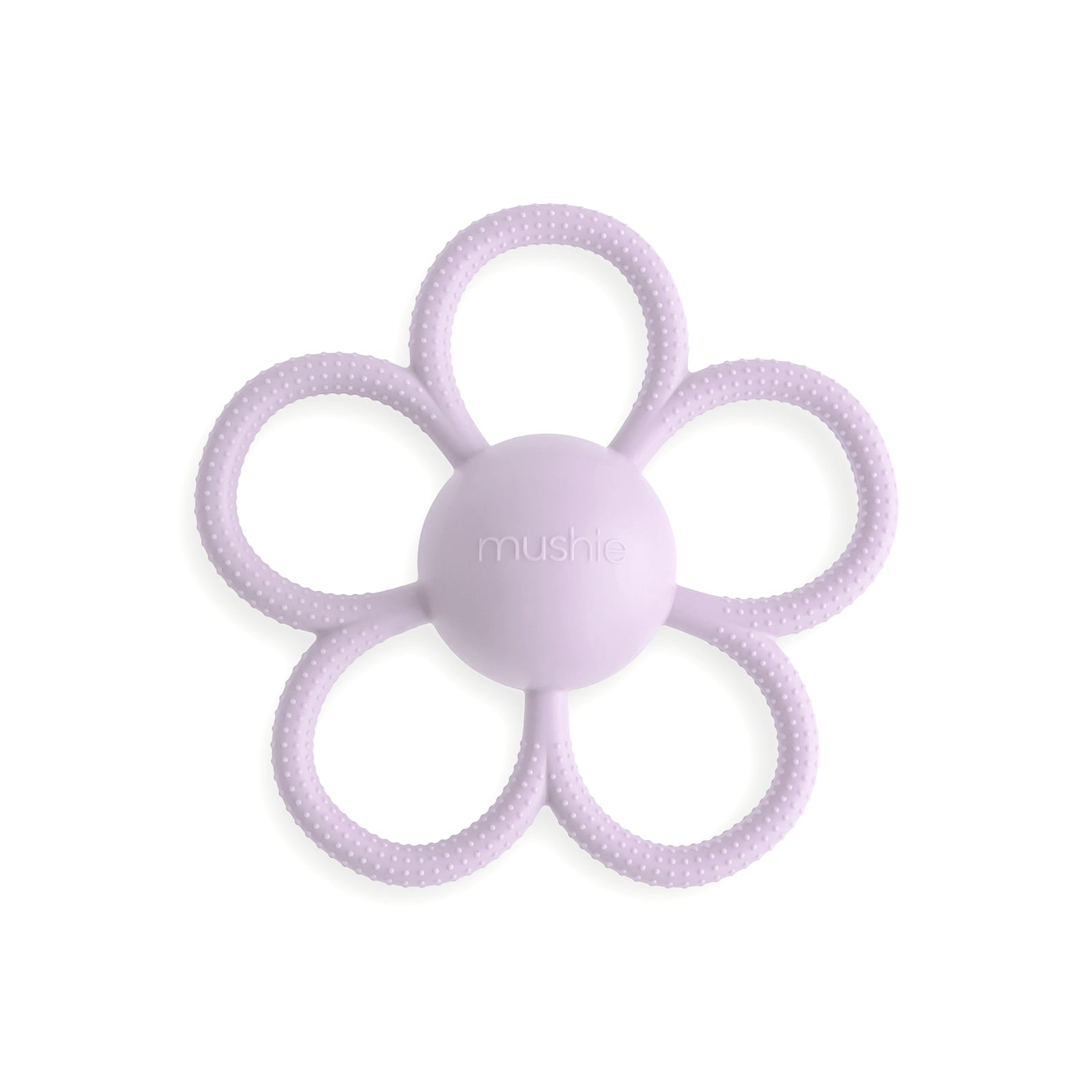 Mushie Daisy Rattle Teether - Lilac