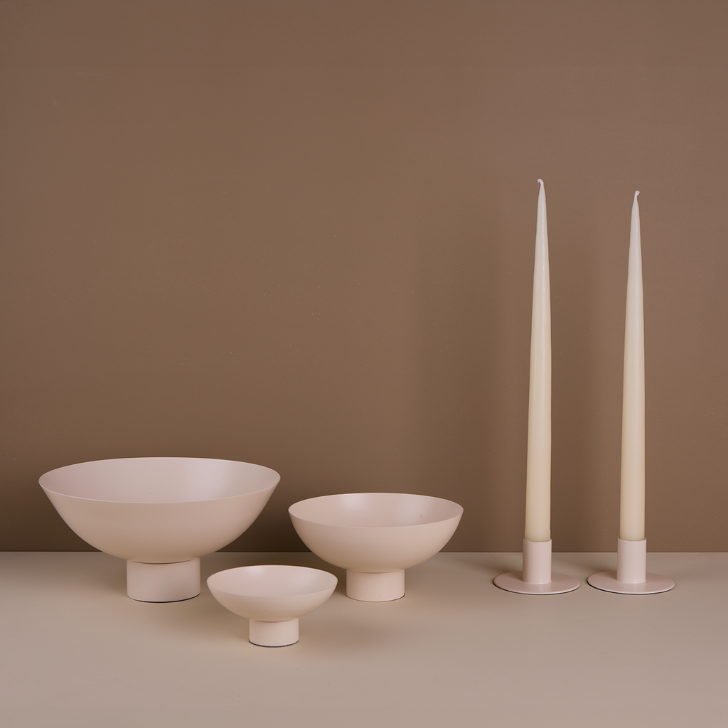 Essential Footed Bowl Decor Bundle - Ivory