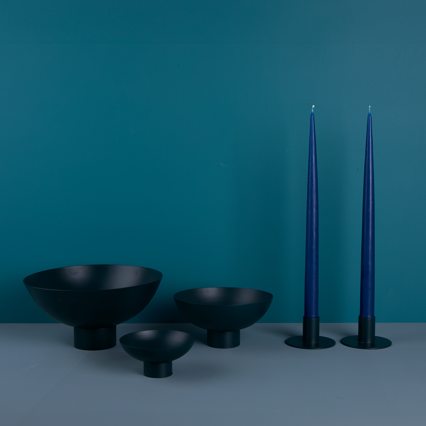 Essential Footed Bowl Decor Bundle - Peacock