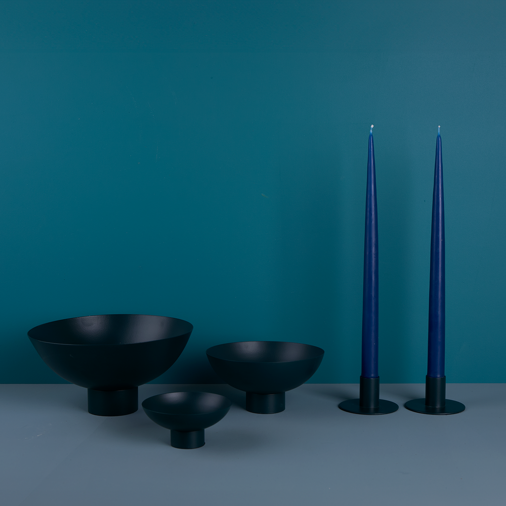 Essential Footed Bowl Decor Bundle - Peacock