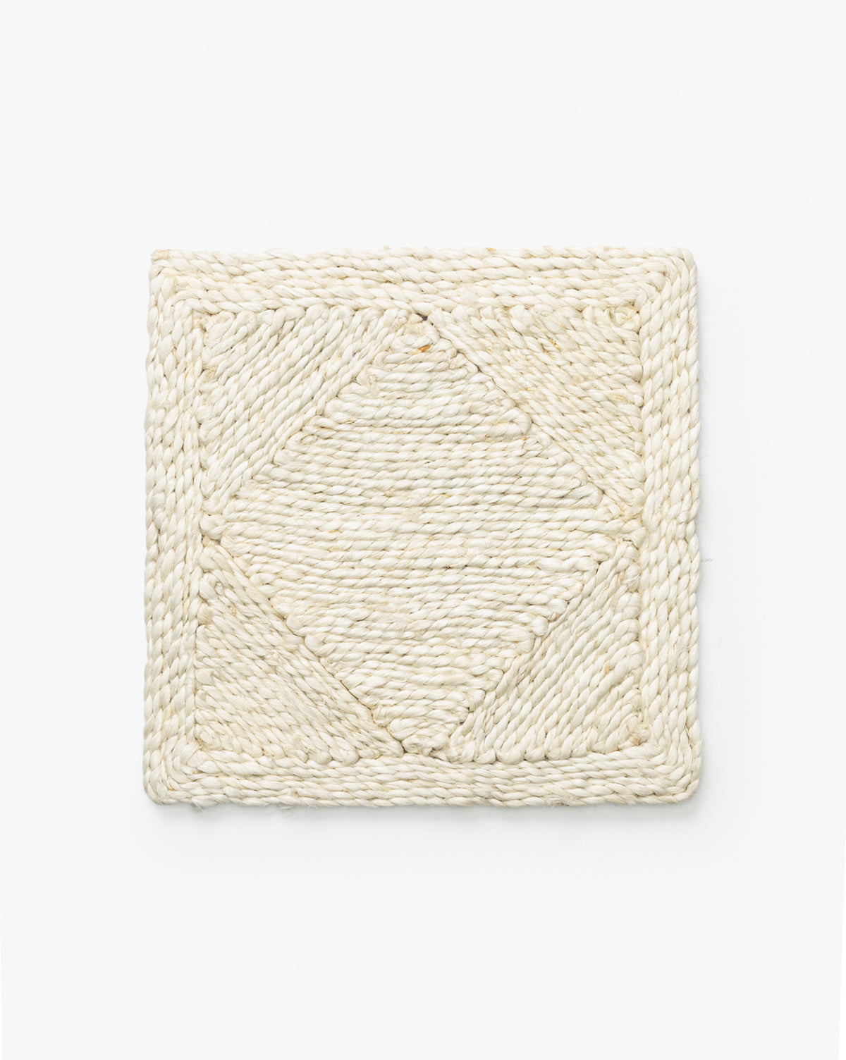 Diamond Braided Bleached Jute Rug Swatch
